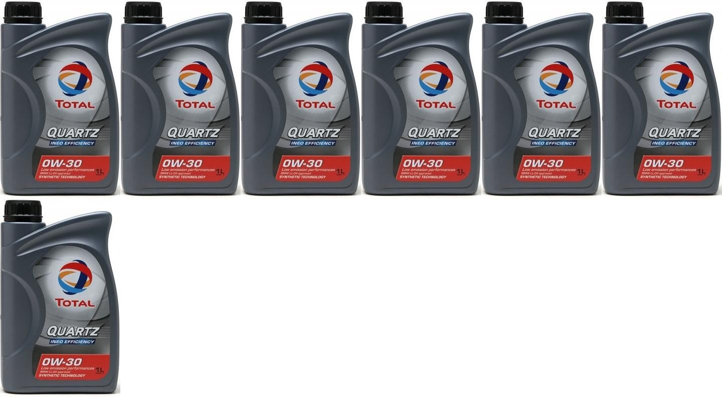 Total Quartz Ineo Efficiency 0W-30 Motoröl 7x 1l = 7 Liter