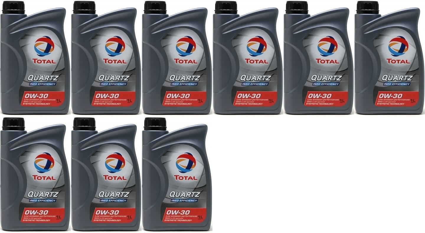 Total Quartz Ineo Efficiency 0W-30 Motoröl 9x 1l = 9 Liter