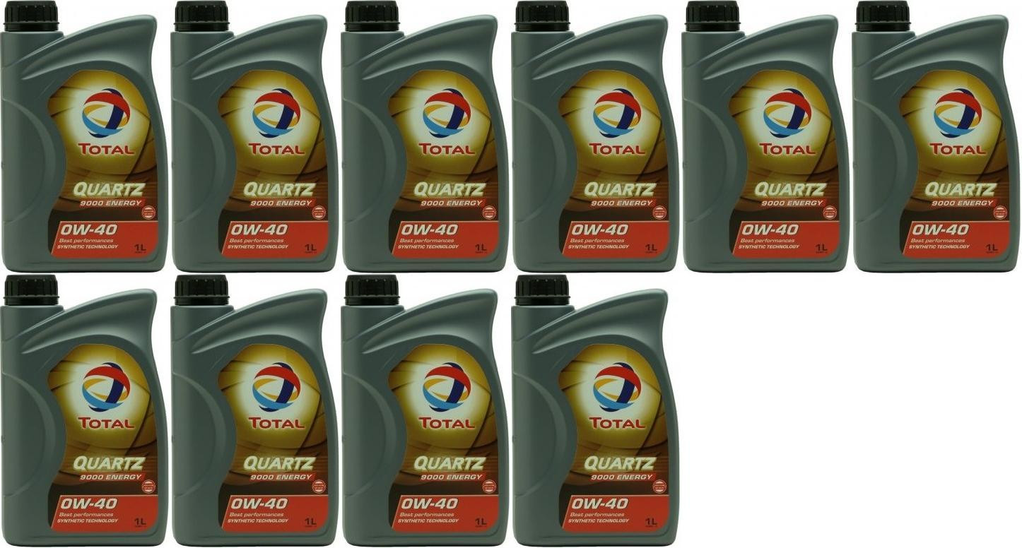 Total Quartz 9000 Energy 0W-40 Motoröl 10x 1l = 10 Liter