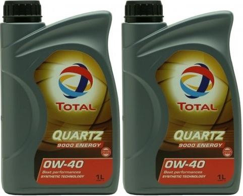 Total Quartz 9000 Energy 0W-40 Motoröl 2x 1l = 2 Liter