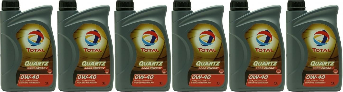 Total Quartz 9000 Energy 0W-40 Motoröl 6x 1l = 6 Liter