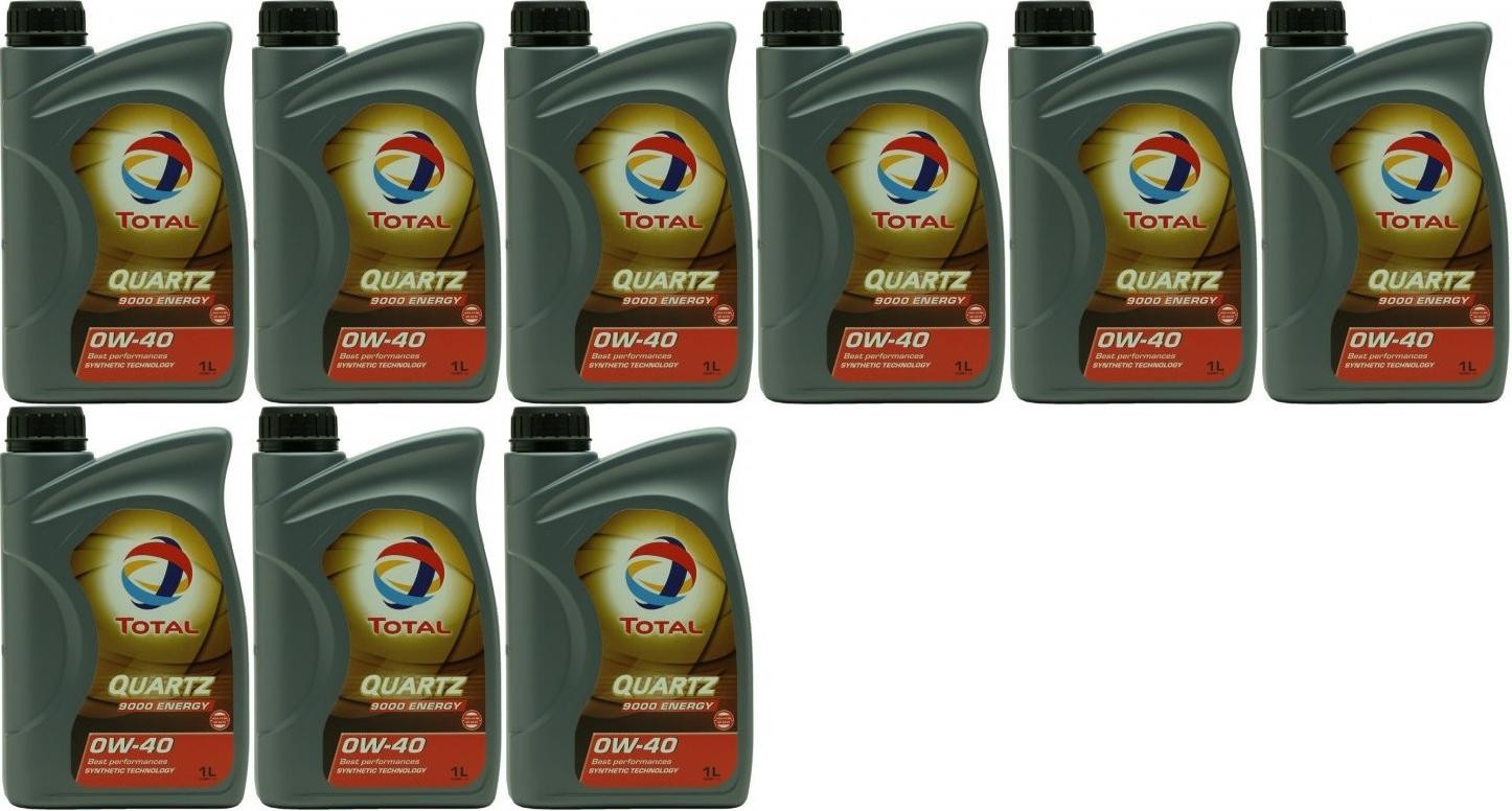 Total Quartz 9000 Energy 0W-40 Motoröl 9x 1l = 9 Liter