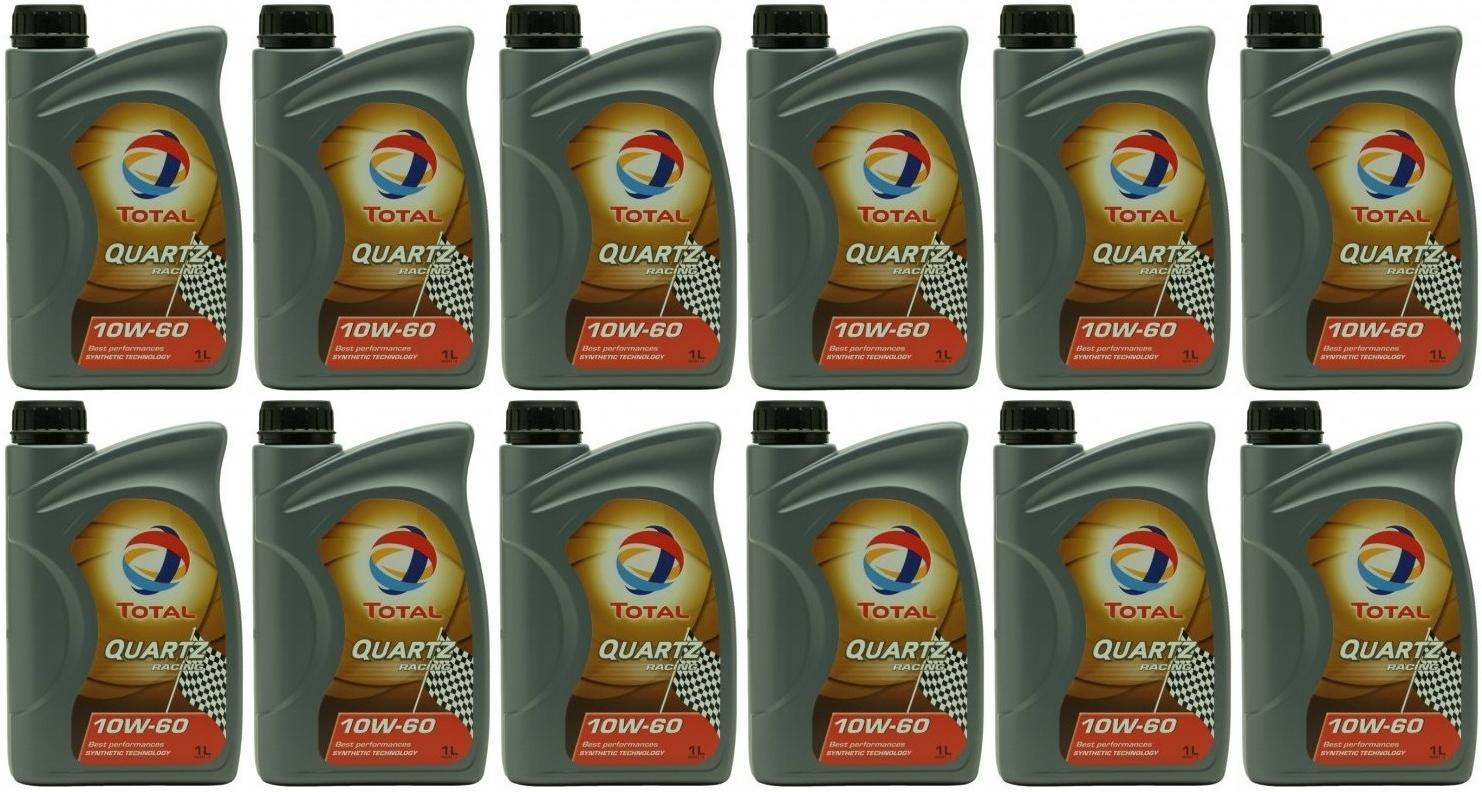 Total Quartz Racing 10W-60 Motoröl 12x 1l = 12 Liter