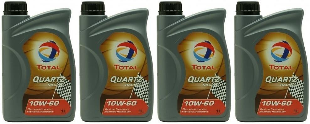 Total Quartz Racing 10W-60 Motoröl 4x 1l = 4 Liter