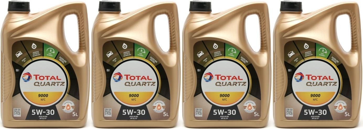 Total Quartz 9000 Future NFC 5W30 Motoröl 4x 5 = 20 Liter