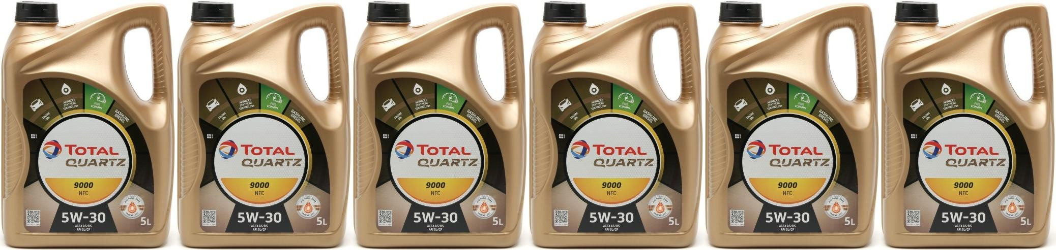 Total Quartz 9000 Future NFC 5W30 Motoröl 6x 5 = 30 Liter