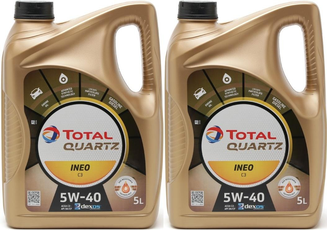 Total Quartz Ineo C3 5W-40 Motoröl 2x 5 = 10 Liter