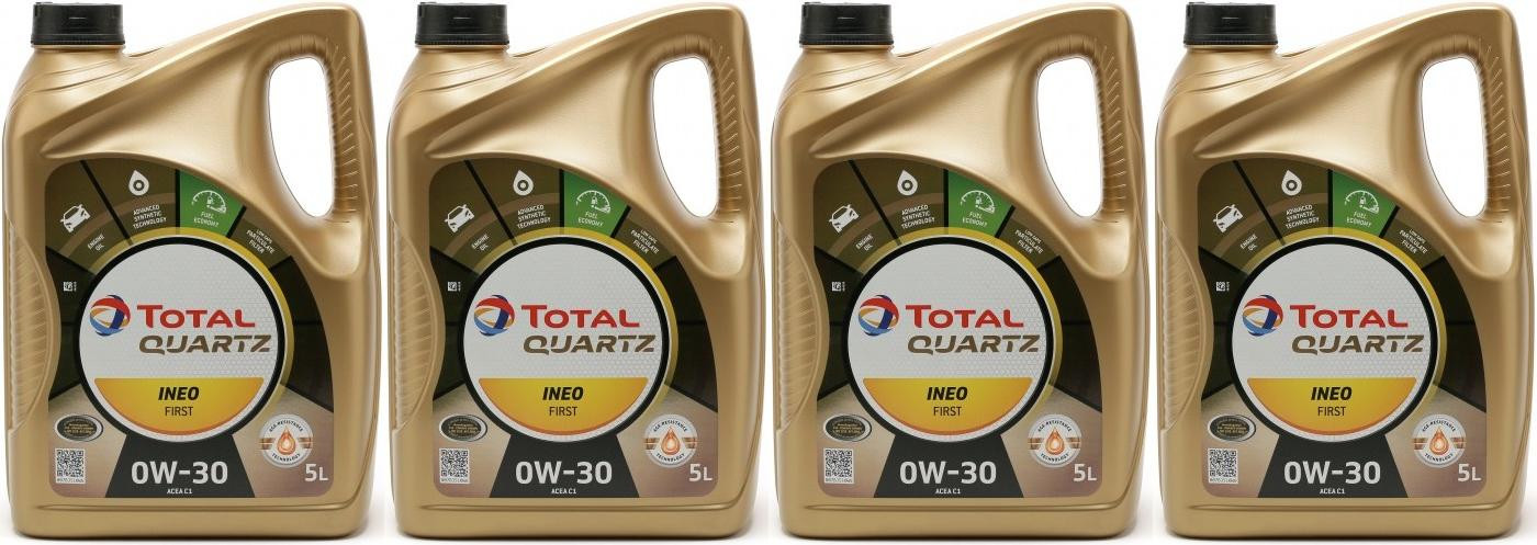 Total Quartz INEO First 0W-30 Motoröl 4x 5 = 20 Liter