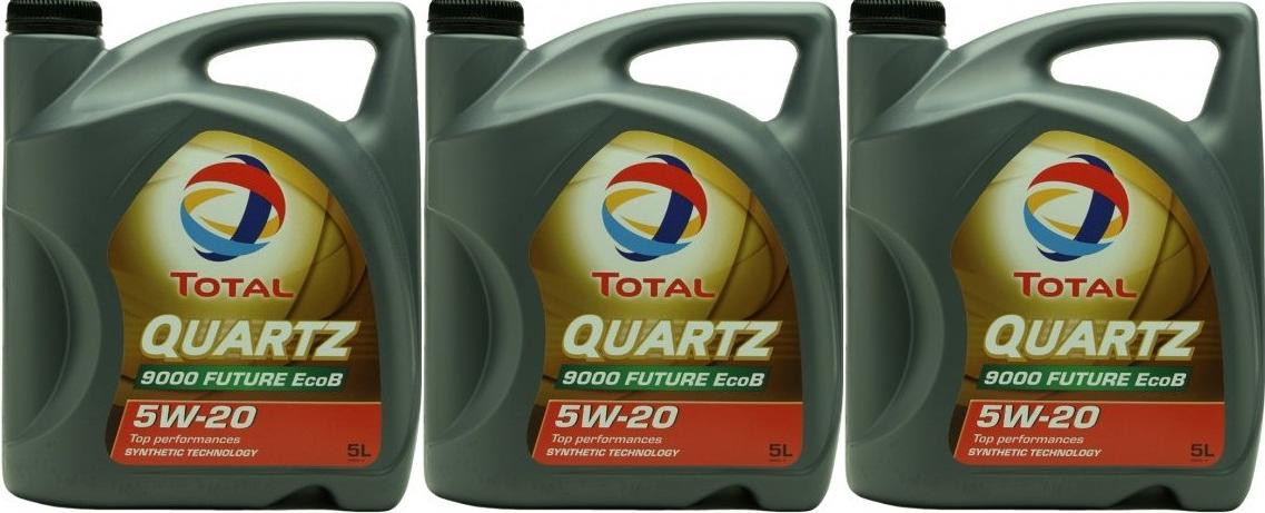 Total Quartz INEO EcoB 5W-20 Motoröl 3x 5 = 15 Liter