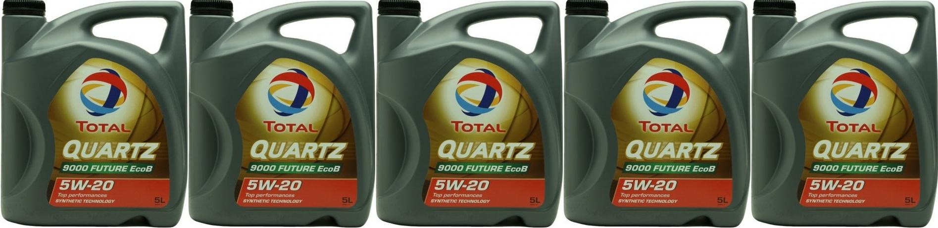 Total Quartz INEO EcoB 5W-20 Motoröl 5x 5 = 25 Liter