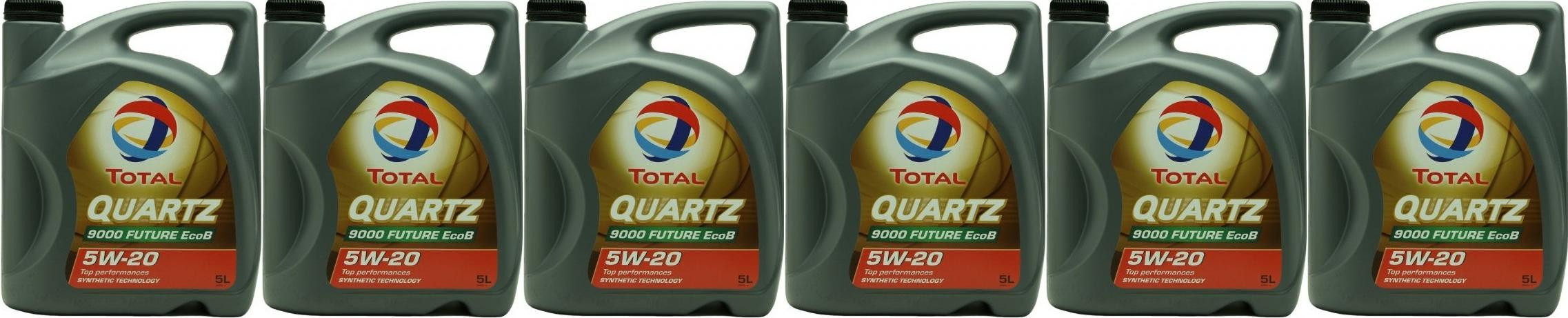 Total Quartz INEO EcoB 5W-20 Motoröl 6x 5 = 30 Liter