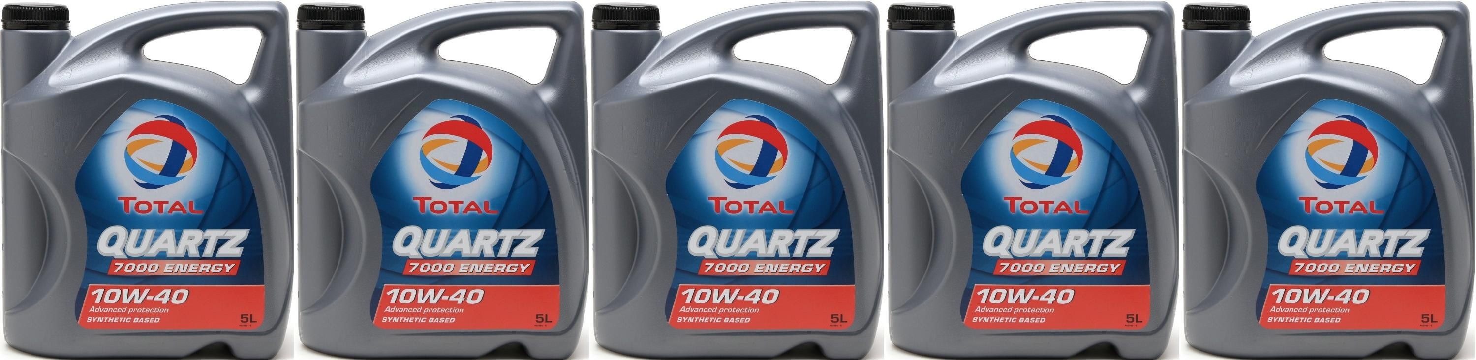 Total QUARTZ 7000 ENERGY 10W-40 Motoröl 5x 5 = 25 Liter