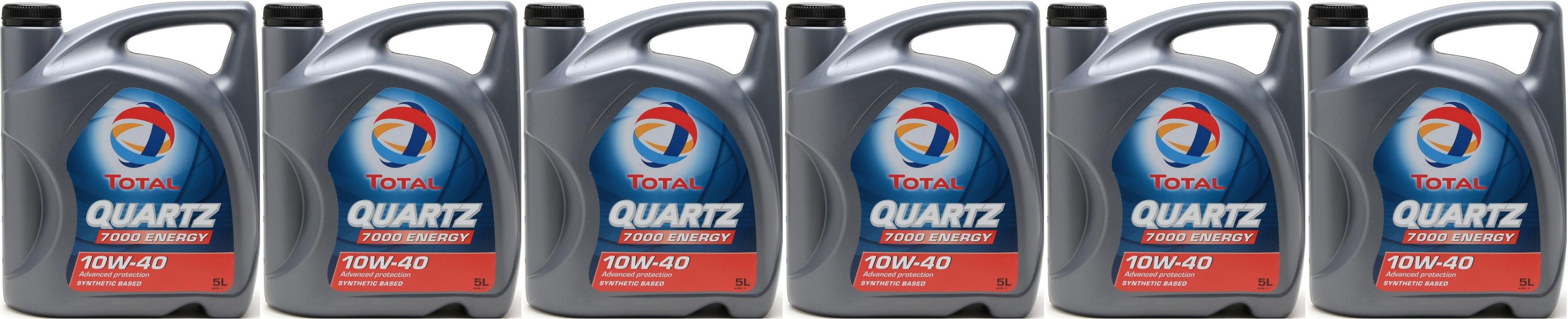 Total QUARTZ 7000 ENERGY 10W-40 Motoröl 6x 5 = 30 Liter