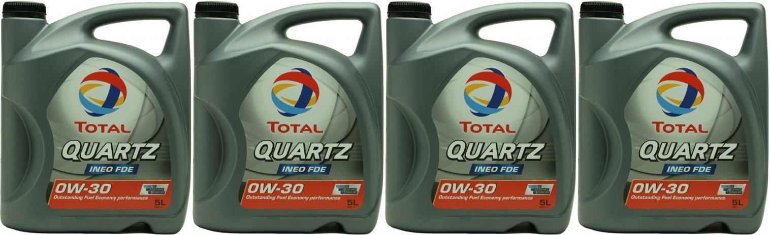 Total Quartz Ineo FDE 0W-30 Motoröl 4x 5 = 20 Liter
