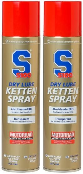 S100 Dry Lube Kettenspray 2x 400 Milliliter