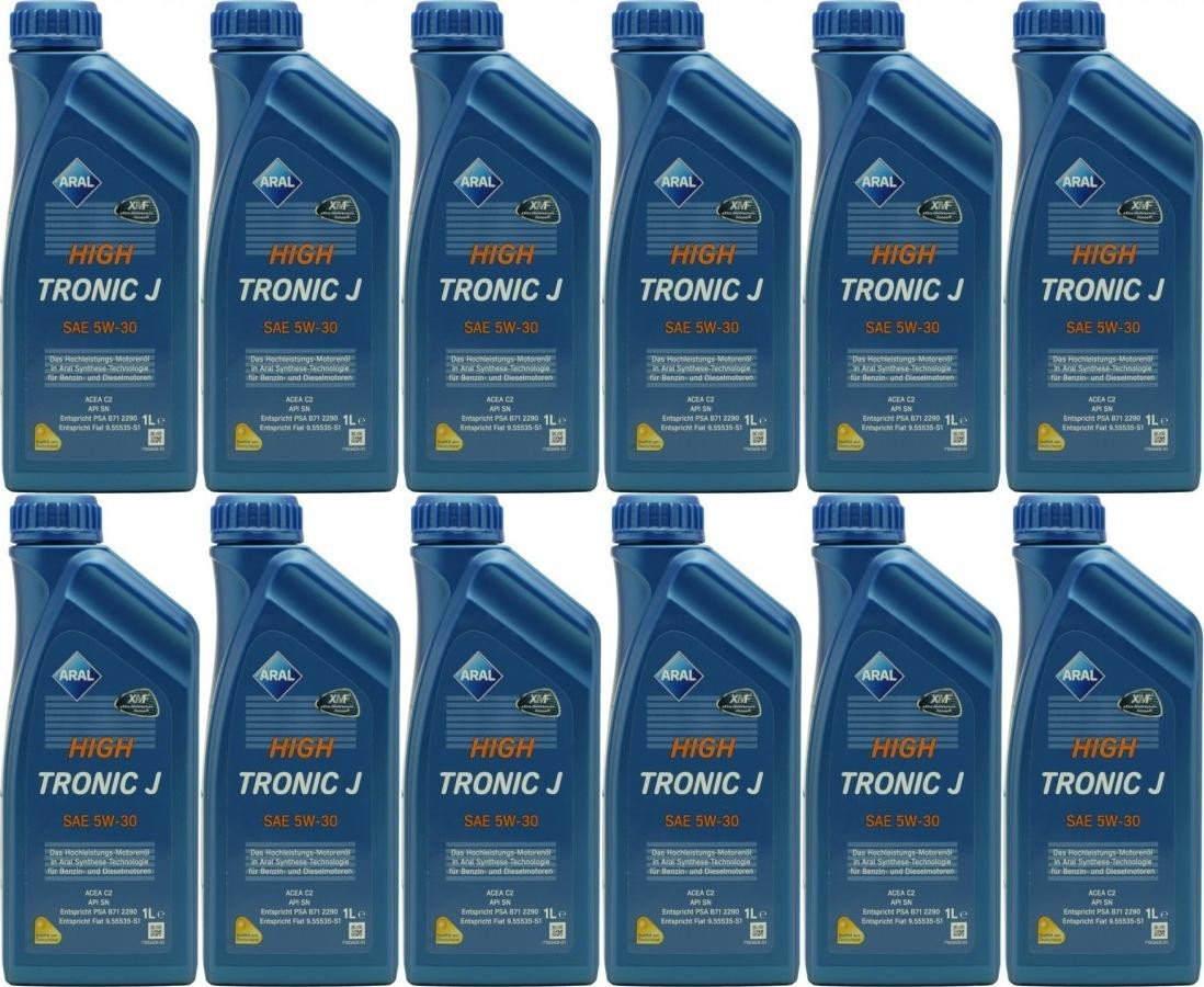 Aral HighTronic J 5W-30 Motoröl 12x 1l = 12 Liter
