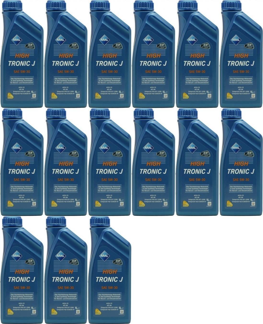 Aral HighTronic J 5W-30 Motoröl 15x 1l = 15 Liter