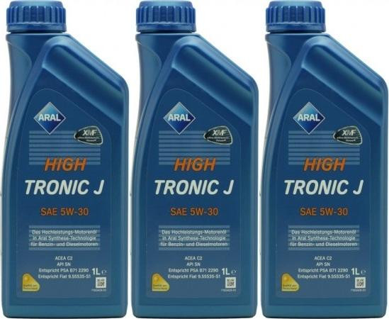 Aral HighTronic J 5W-30 Motoröl 3x 1l = 3 Liter