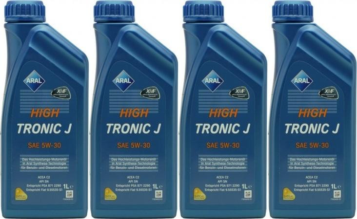 Aral HighTronic J 5W-30 Motoröl 4x 1l = 4 Liter