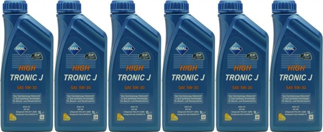 Aral HighTronic J 5W-30 Motoröl 6x 1l = 6 Liter