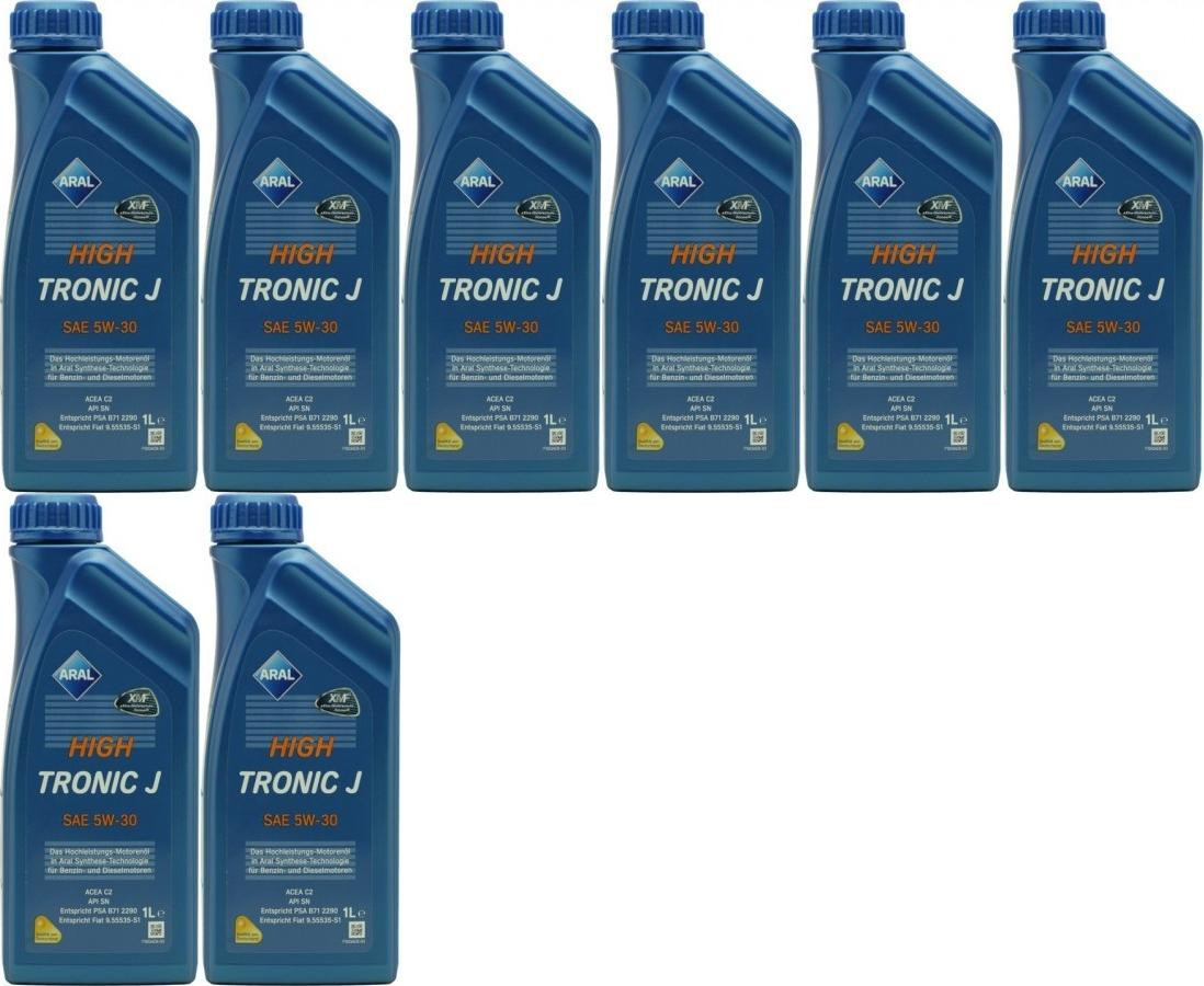 Aral HighTronic J 5W-30 Motoröl 8x 1l = 8 Liter