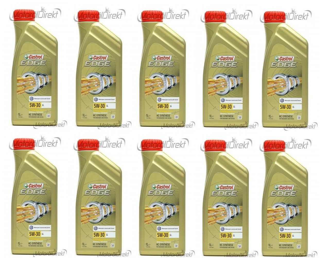Castrol Edge 5W-30 LL Fluid Titanium Motoröl Longlife III 10x 1l = 10 Liter