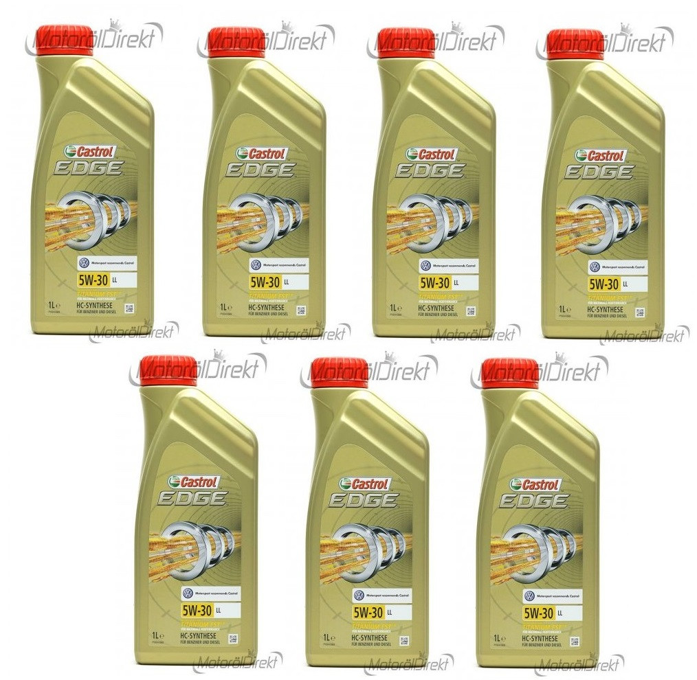 Castrol Edge 5W-30 LL Fluid Titanium Motoröl Longlife III 7x 1l = 7 Liter