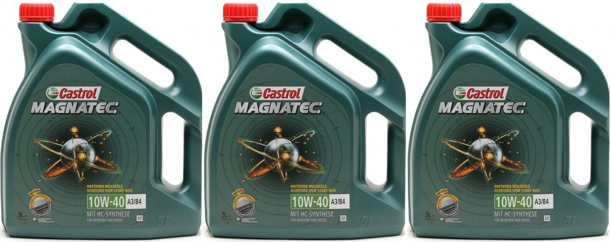 Castrol Magnatec 10W-40 A3/B4 Diesel & Benziner Motoröl 3x 5 = 15 Liter