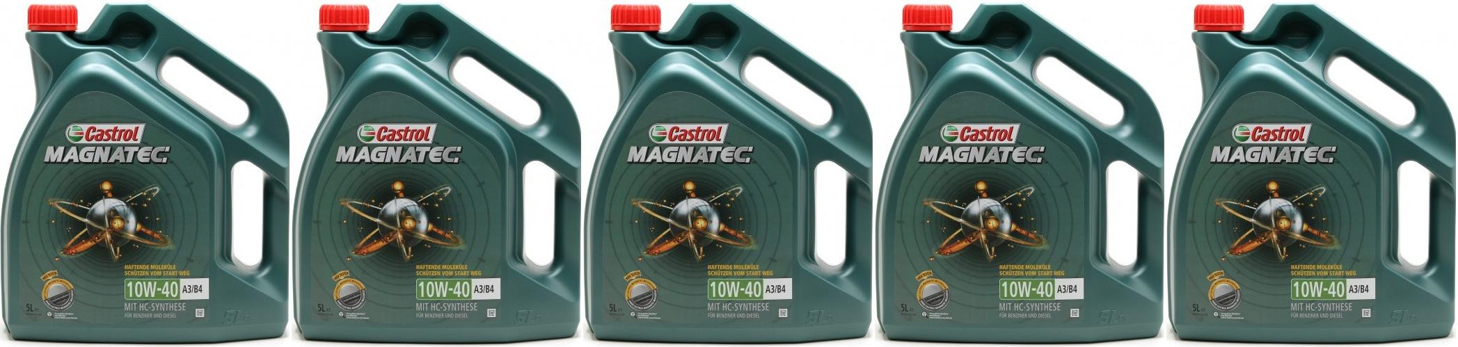 Castrol Magnatec 10W-40 A3/B4 Diesel & Benziner Motoröl 5x 5 = 25 Liter