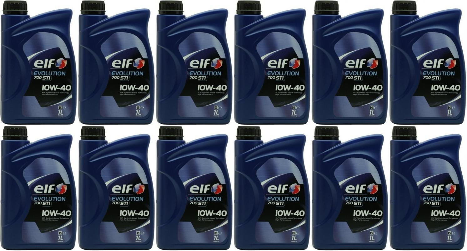 Elf Evolution 700 STI 10W-40 Diesel & Benziner Motoröl 12x 1l = 12 Liter