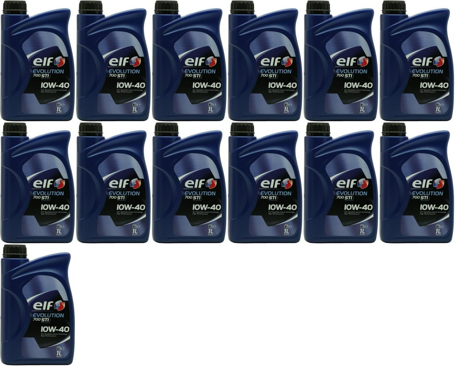 Elf Evolution 700 STI 10W-40 Diesel & Benziner Motoröl 13x 1l = 13 Liter