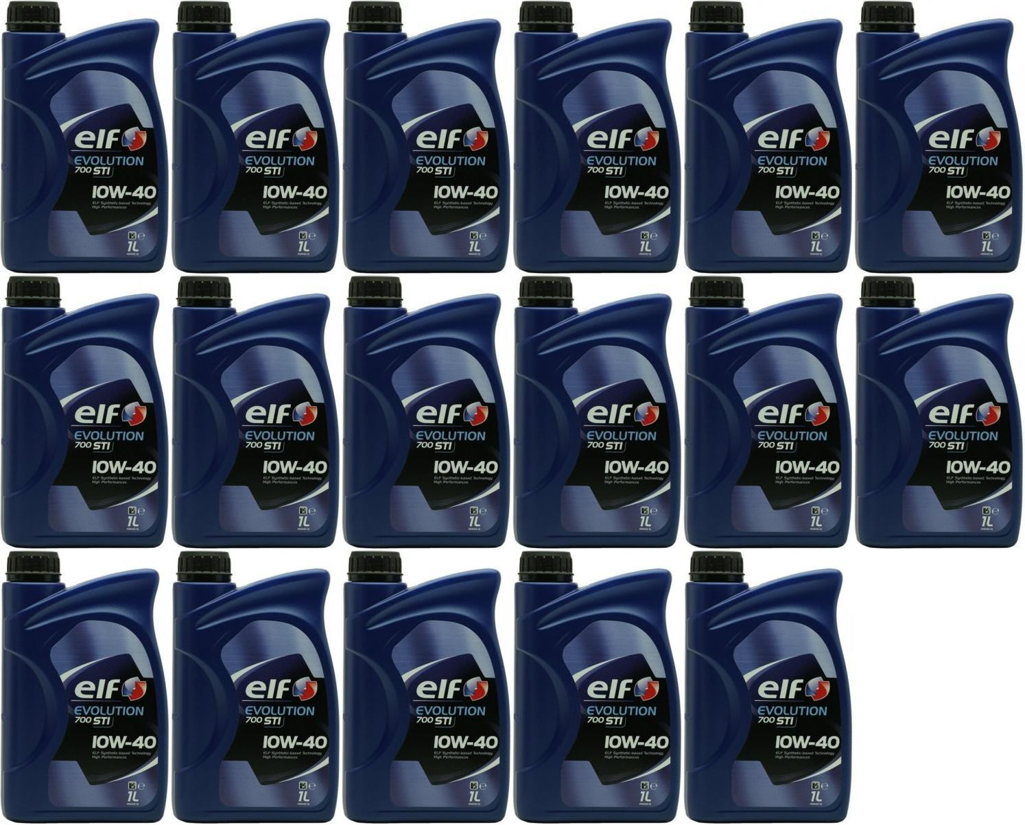 Elf Evolution 700 STI 10W-40 Diesel & Benziner Motoröl 17x 1l = 17 Liter