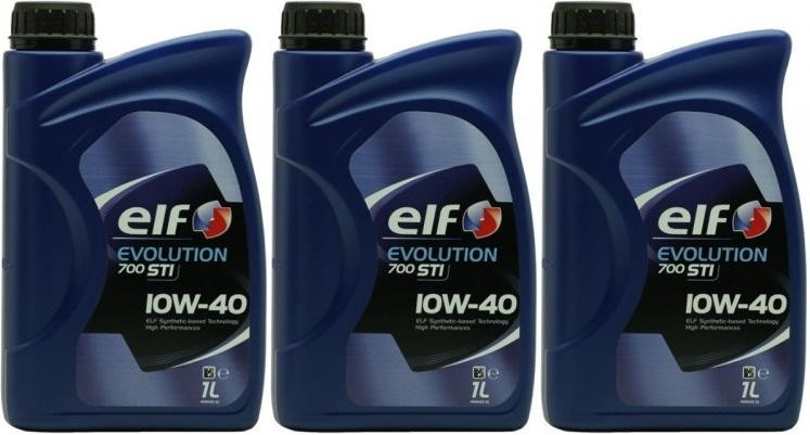 Elf Evolution 700 STI 10W-40 Diesel & Benziner Motoröl 3x 1l = 3 Liter