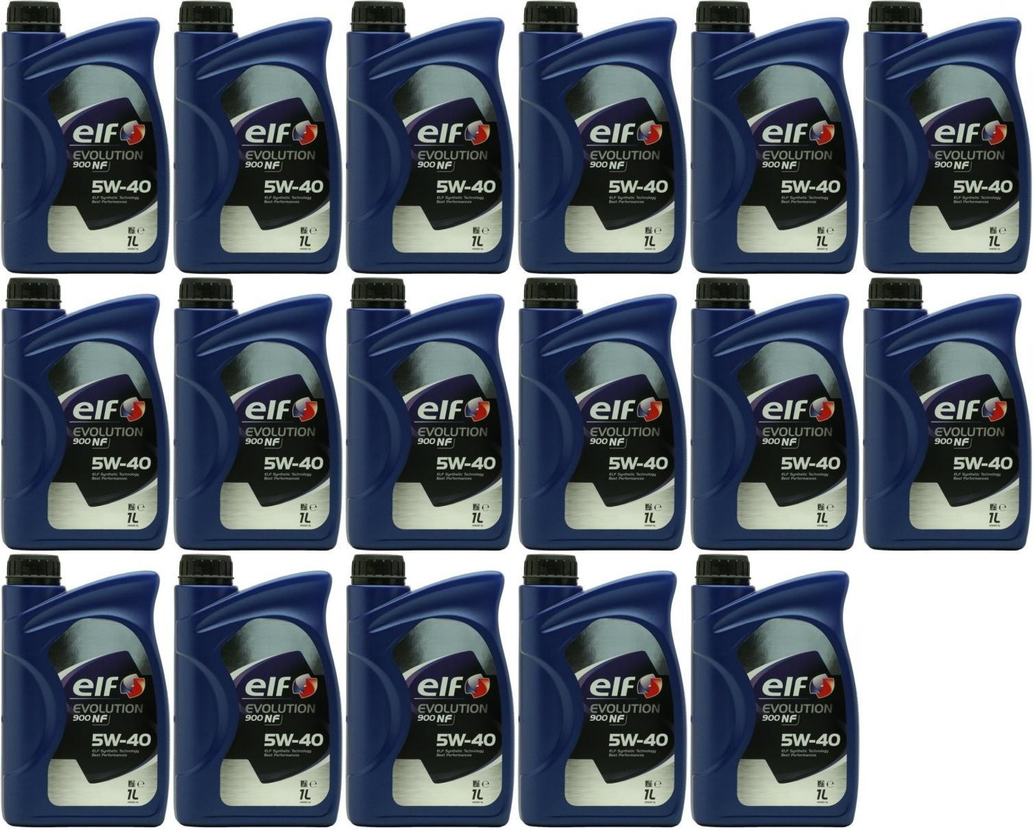 Elf Evolution 900 NF 5W-40 Motoröl 17x 1l = 17 Liter