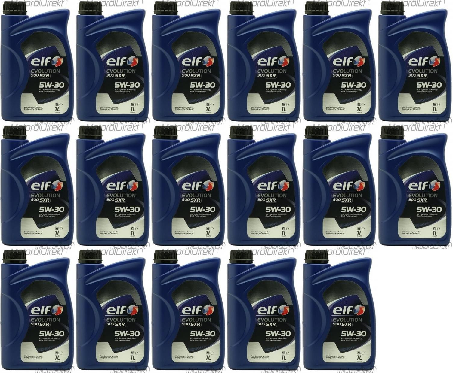 Elf Evolution 900 SXR 5W-30 Motoröl 17x 1l = 17 Liter