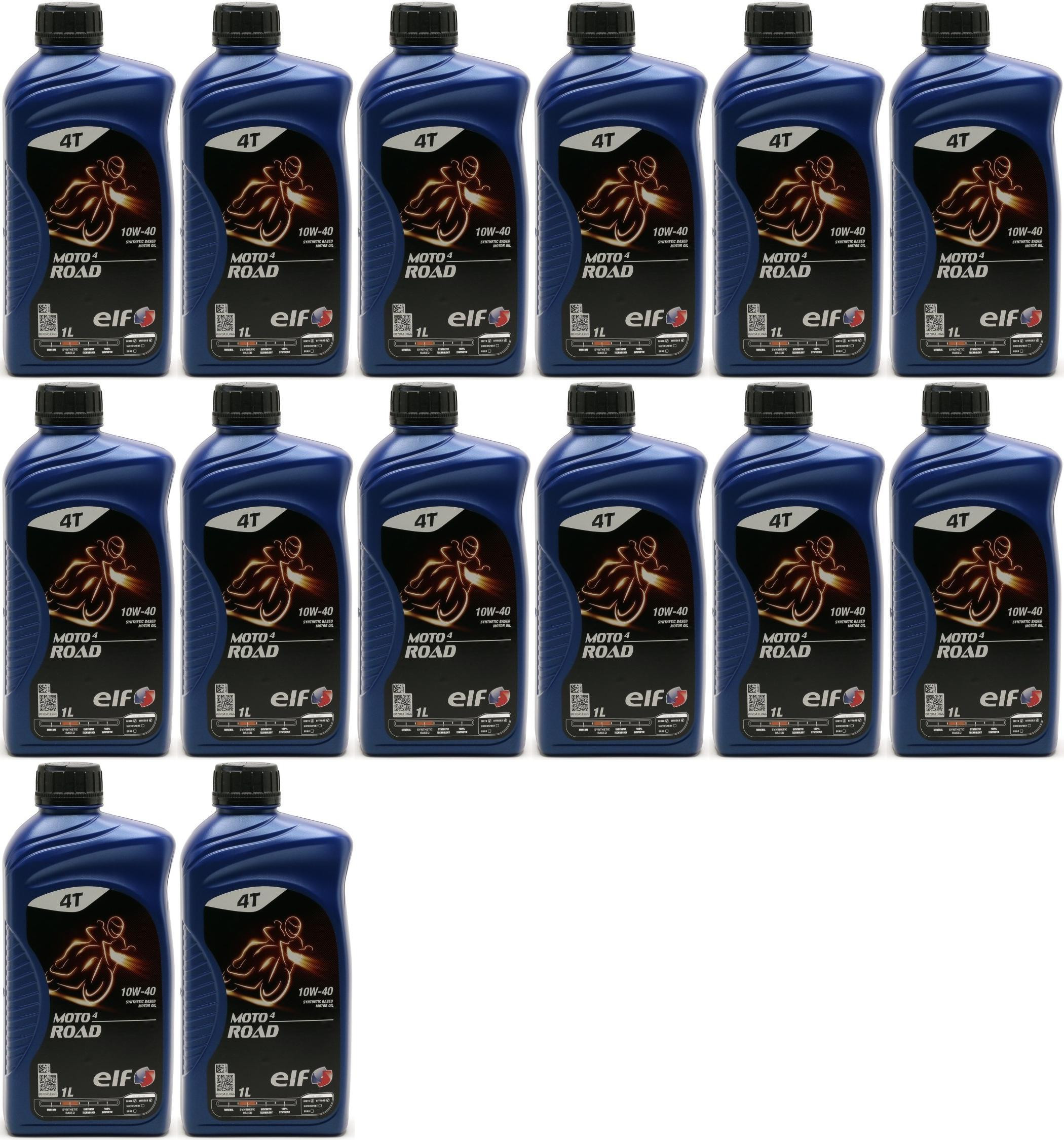 Elf Moto 4 Road SAE 10W-40 4T Motorrad Motoröl 14x 1l = 14 Liter