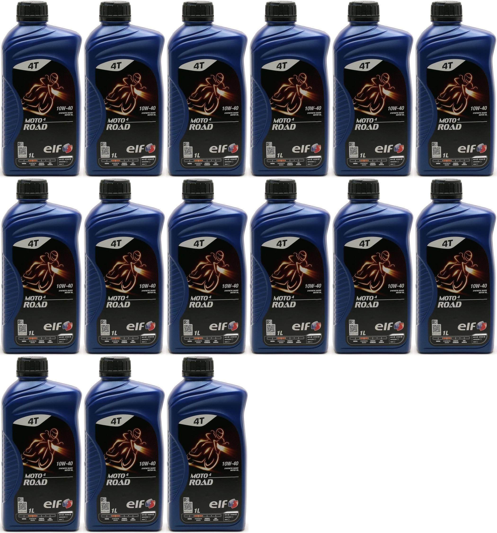 Elf Moto 4 Road SAE 10W-40 4T Motorrad Motoröl 15x 1l = 15 Liter
