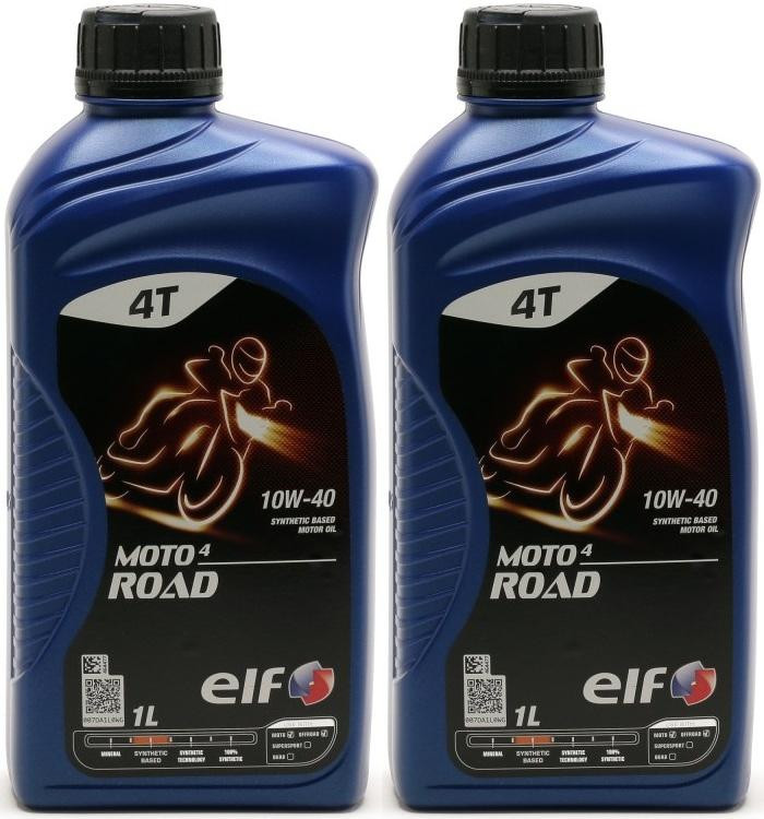 Elf Moto 4 Road SAE 10W-40 4T Motorrad Motoröl 2x 1l = 2 Liter