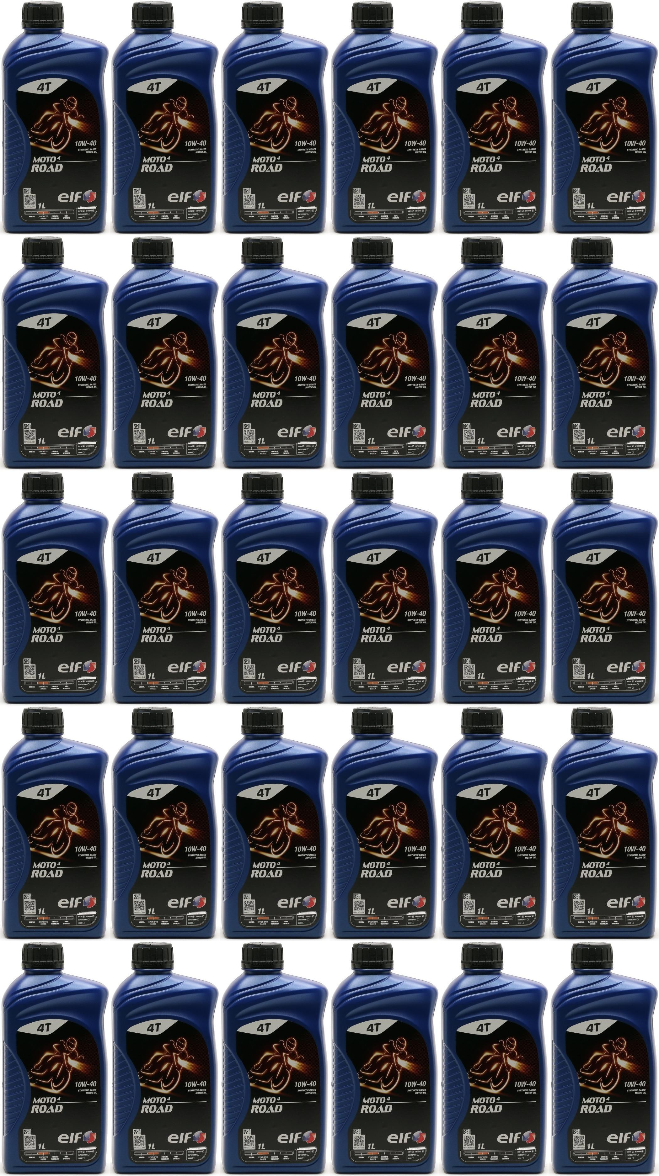Elf Moto 4 Road SAE 10W-40 4T Motorrad Motoröl 30x 1l = 30 Liter