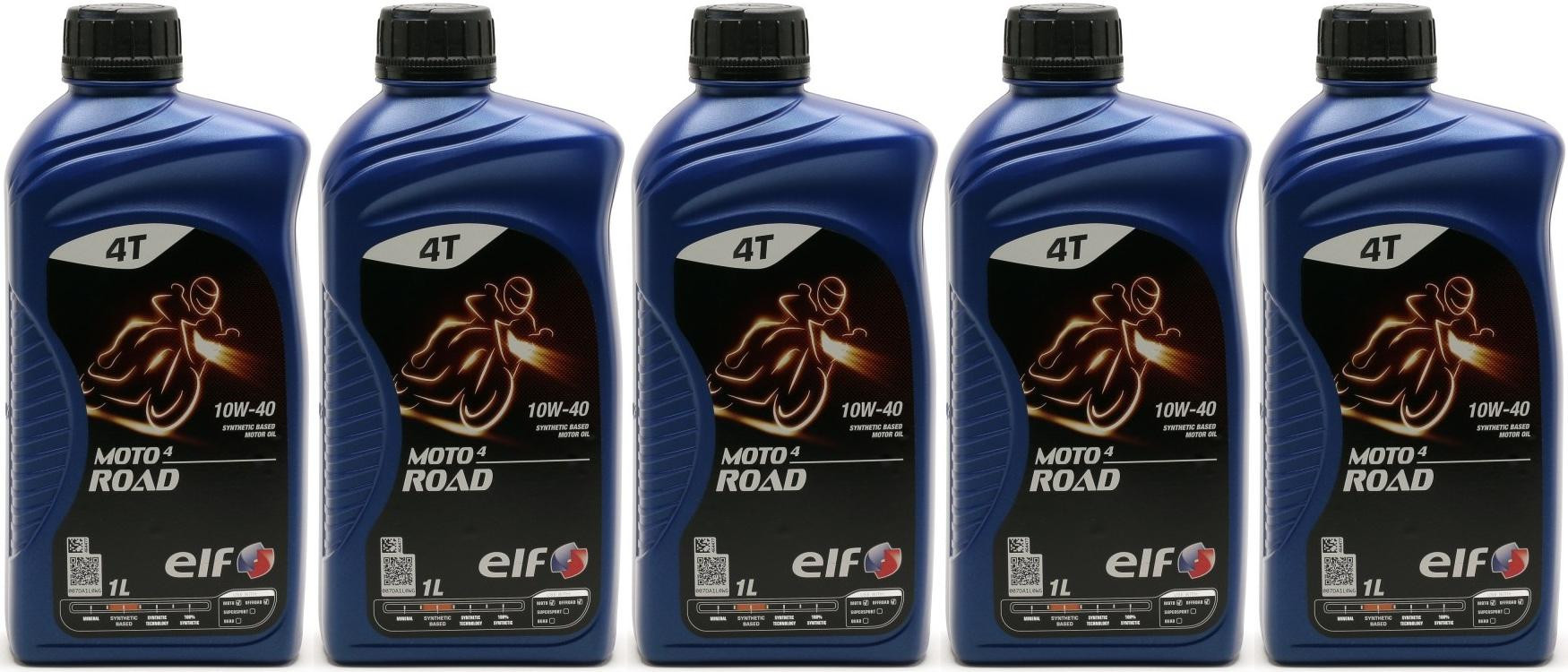 Elf Moto 4 Road SAE 10W-40 4T Motorrad Motoröl 5x 1l = 5 Liter