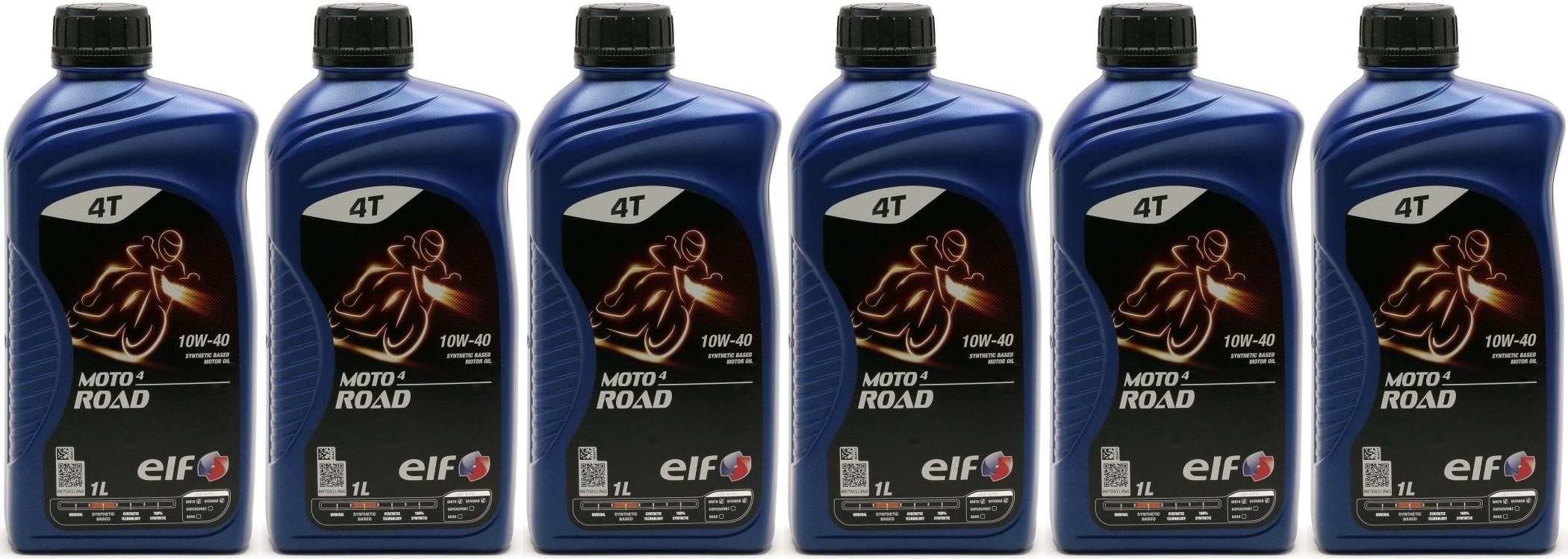 Elf Moto 4 Road SAE 10W-40 4T Motorrad Motoröl 6x 1l = 6 Liter