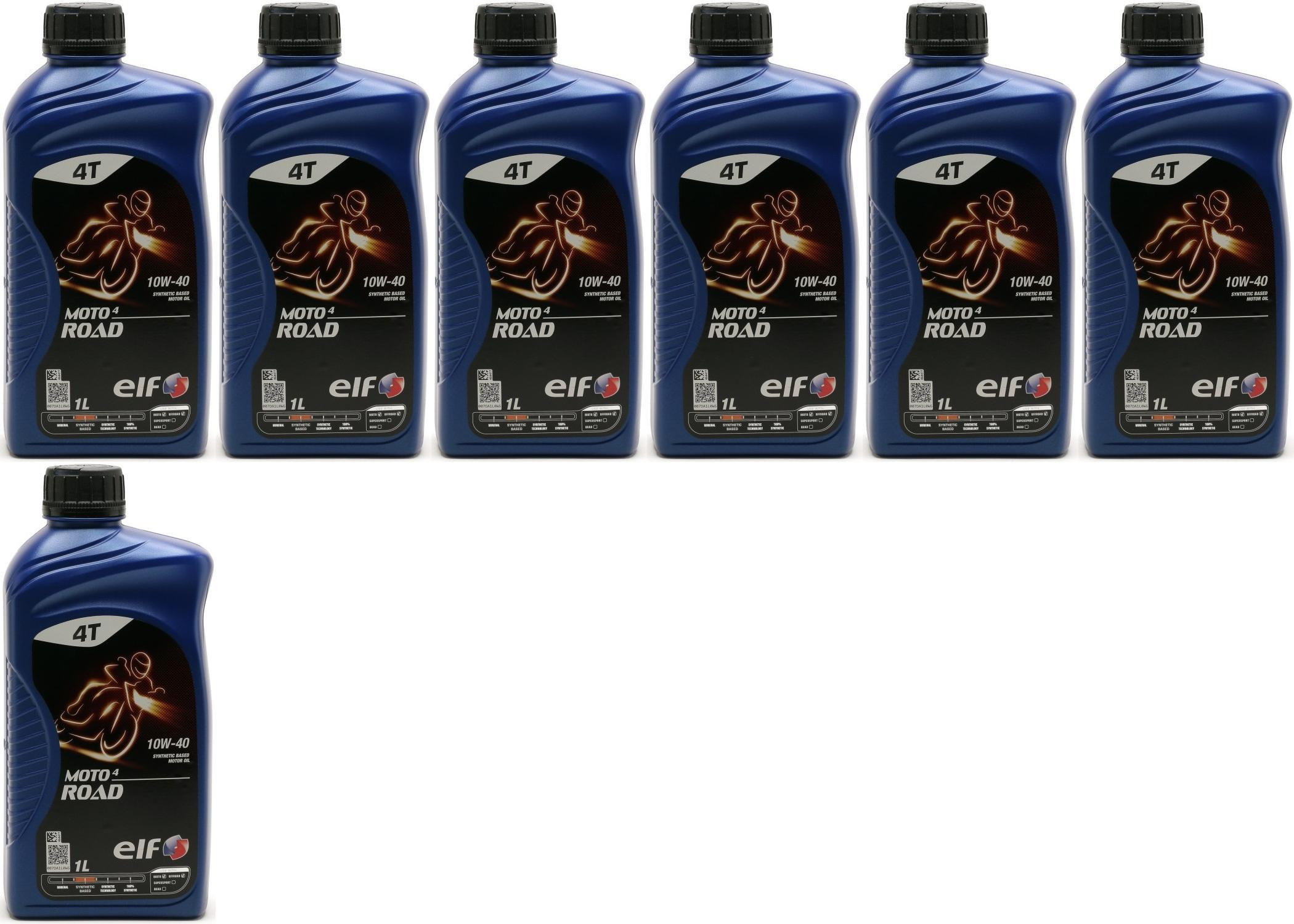Elf Moto 4 Road SAE 10W-40 4T Motorrad Motoröl 7x 1l = 7 Liter