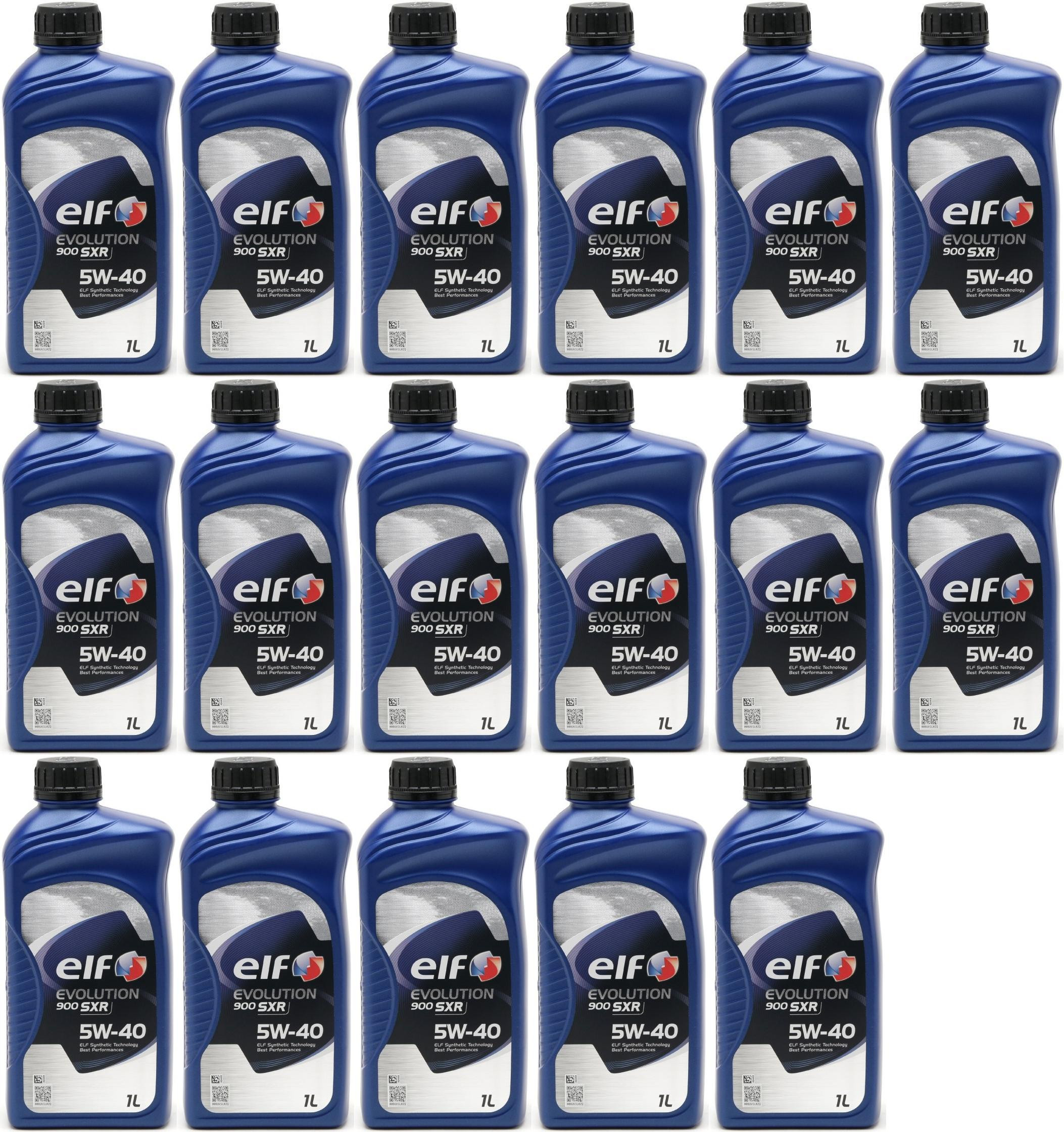 Elf Evolution 900 SXR 5W-40 Motoröl 17x 1l = 17 Liter