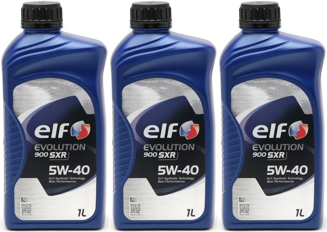 Elf Evolution 900 SXR 5W-40 Motoröl 3x 1l = 3 Liter
