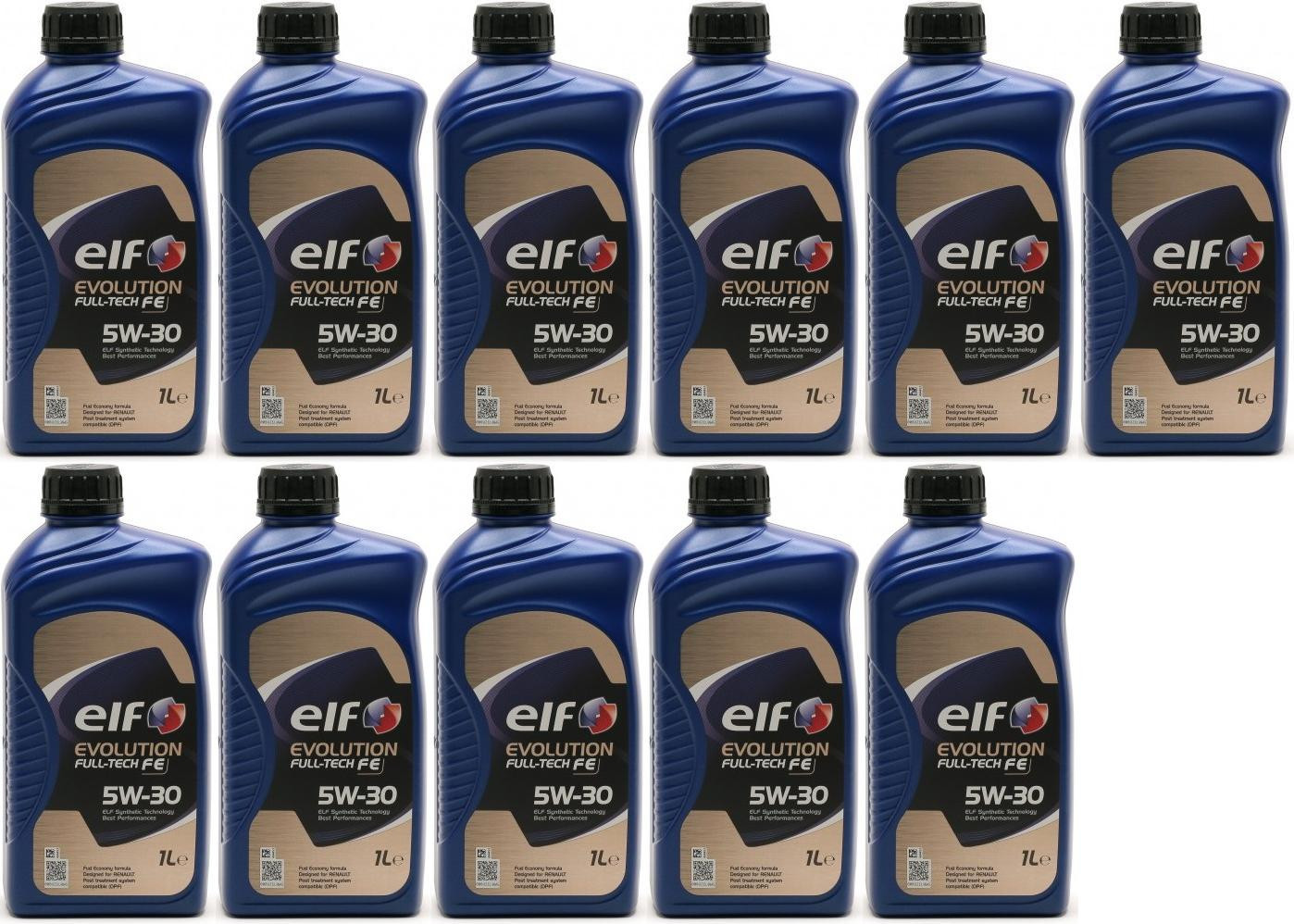 Elf Evolution Full Tech FE 5W-30 Motoröl 11x 1l = 11 Liter