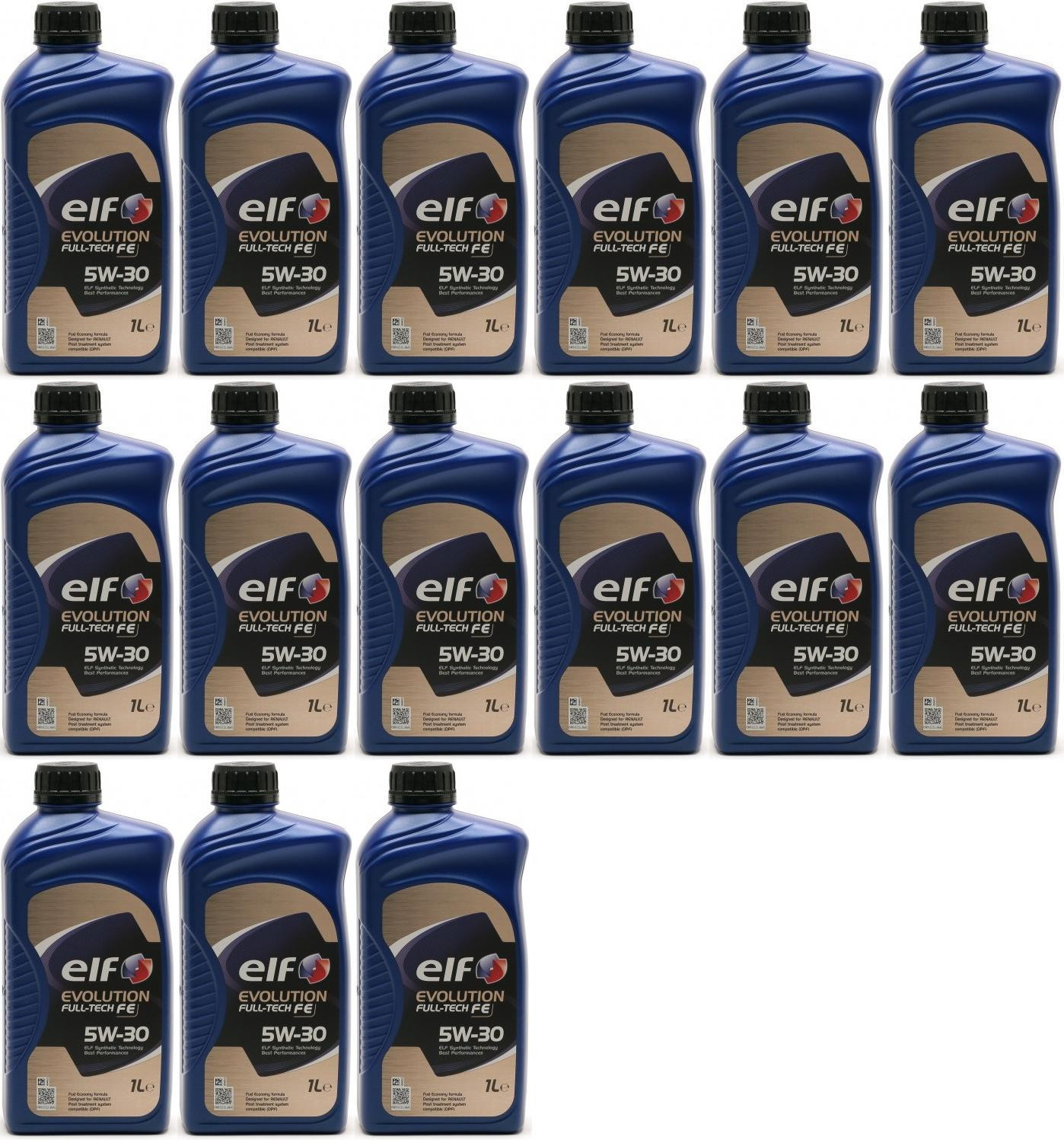 Elf Evolution Full Tech FE 5W-30 Motoröl 15x 1l = 15 Liter