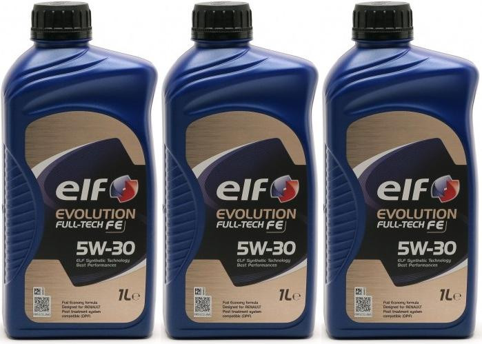 Elf Evolution Full Tech FE 5W-30 Motoröl 3x 1l = 3 Liter
