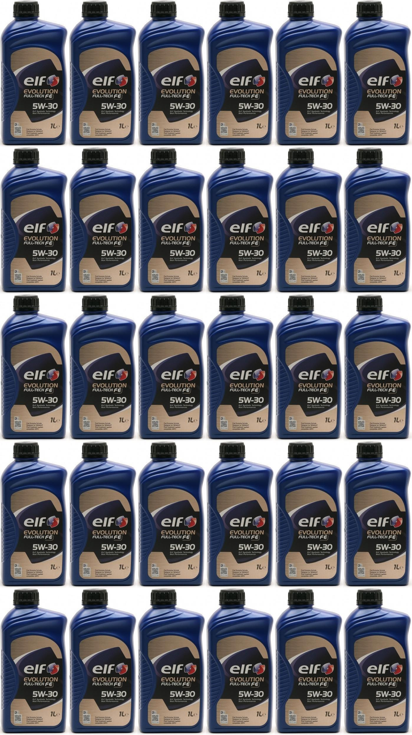 Elf Evolution Full Tech FE 5W-30 Motoröl 30x 1l = 30 Liter