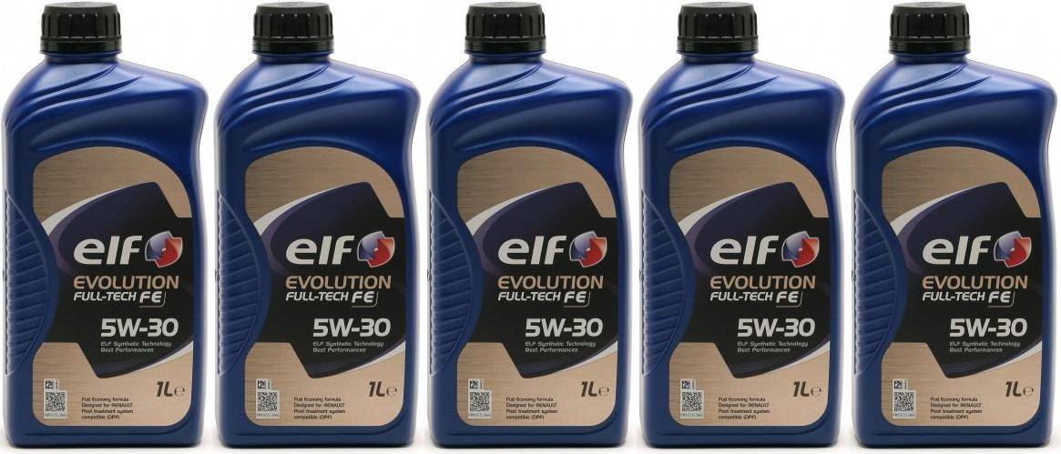 Elf Evolution Full Tech FE 5W-30 Motoröl 5x 1l = 5 Liter