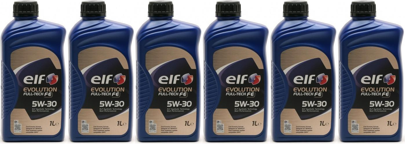 Elf Evolution Full Tech FE 5W-30 Motoröl 6x 1l = 6 Liter